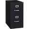 Lorell Fortress Series 2-Drawer Vertical File Cabinet, 15" x 22" x 28.4", Black LLR42291 - alternate 1